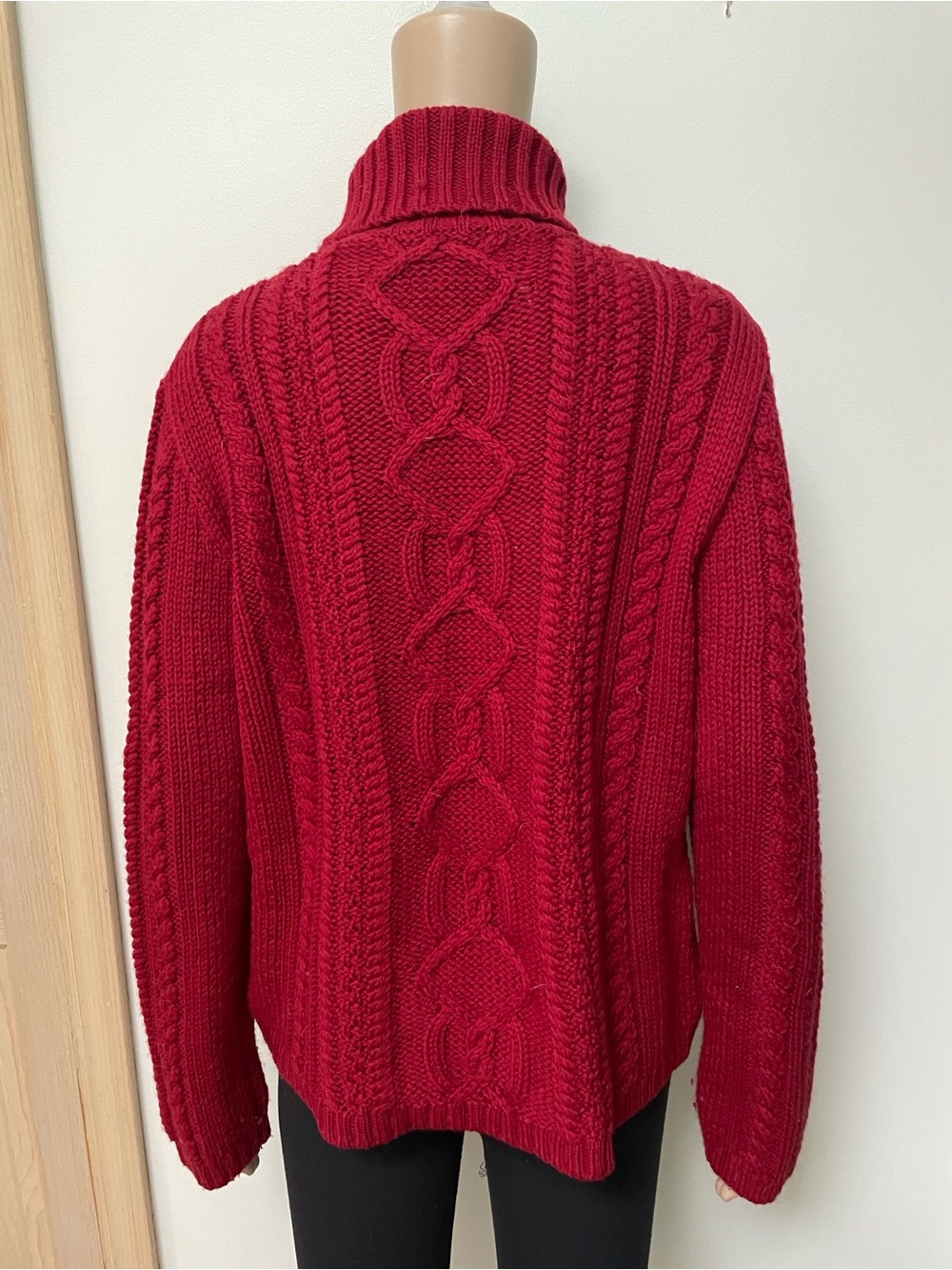 Paul James Wool Cable Knit Turtleneck Sweater - Picture 2 of 4